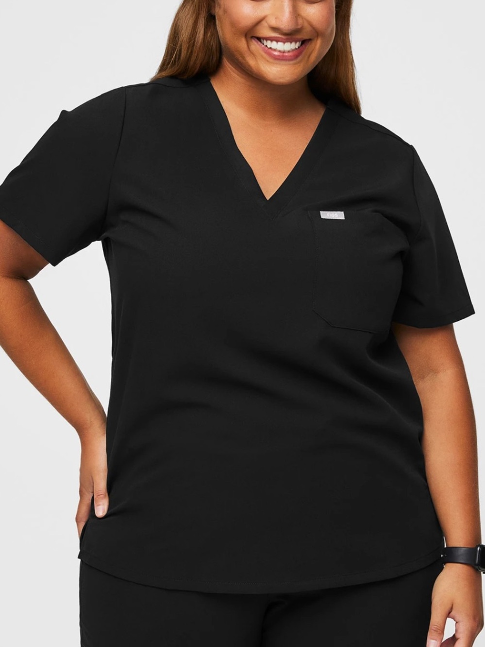 Figs Catarina scrub top black xl